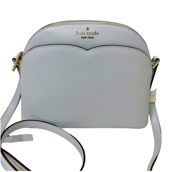 kate spade Handbags - Kate Spade Dome Crossbody Saffiano Leather Pale Sapphire Payton Purse Bag New